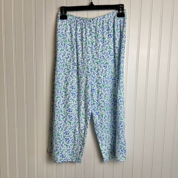Karen Neuburger blue floral short sleeve pajama set size small O8 - Picture 6 of 7